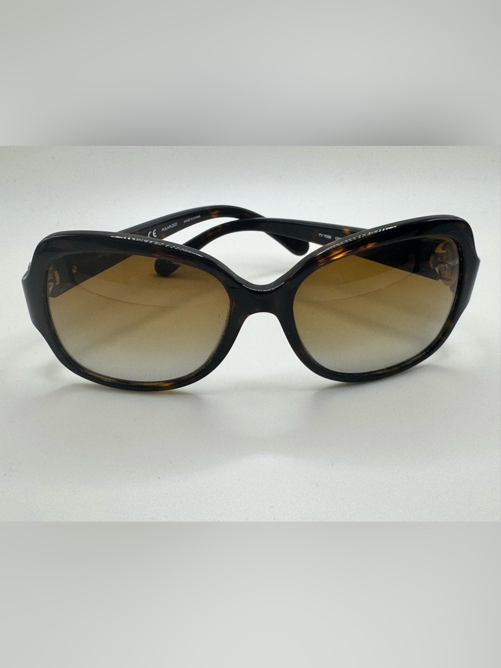 Tory Burch Polarized Oversized Square Tortoise Sunglasses
